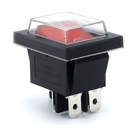 3Pcs Interrupteur à Bascule lumière rouge ON/OFF Avec Couvercle étanche