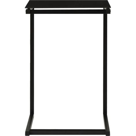Table d'appoint Noir 40x40x60 cm Verre trempé
