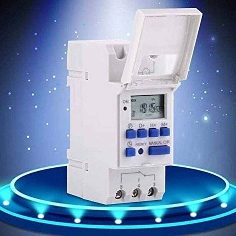 Programmierbarer digitaler Wochentimer mit LCD-Anzeige, DIN-Schienenmontage, 220 V (1/3)