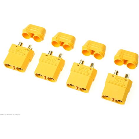 Revtec - Connector - XT-90H - w/ Cap - Gold Plated - Male - 4 pcs