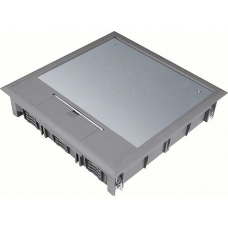 Boîte de sol carrée 24 modules diam 325mm encastrement diam 306mm grise (VQ12057011)