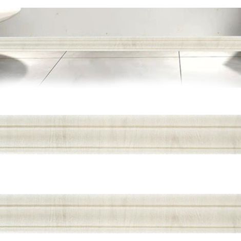 Bordure Mural Auto-Adhésive - Moulure En Mousse Flexible PE - Ligne De Décoration Murale 3D - 2,3 m x 8 cm x 8 mm - Lot De 2 (1/5)