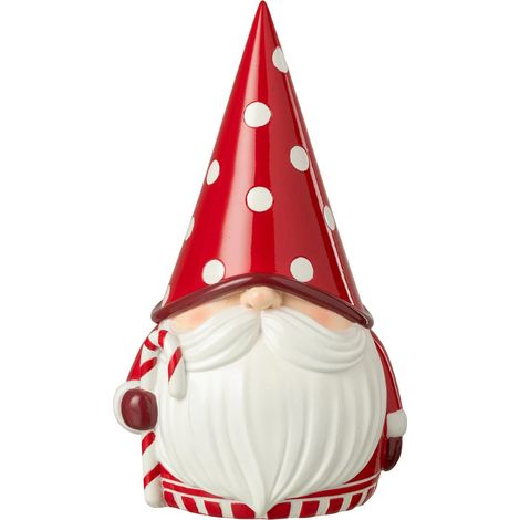 Gnome Père-Noël "Pois" 41cm Rouge & Blanc