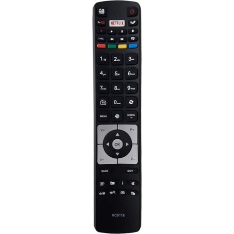 LAN RC5118 Télécommande de remplacement pour Hitachi Smart TV avec clé NETFLIX (1/5)