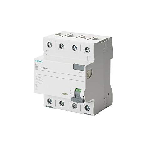Siemens 5SV33444 Interruptor diferencial blanco 40A 30mA