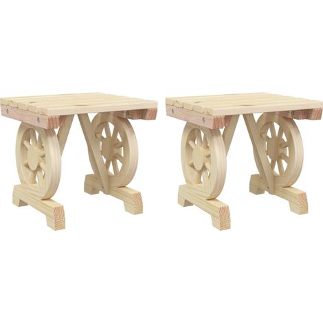 Maison Exclusive - Poggiapiedi da Giardino 2 pz in Legno Massello di Abete