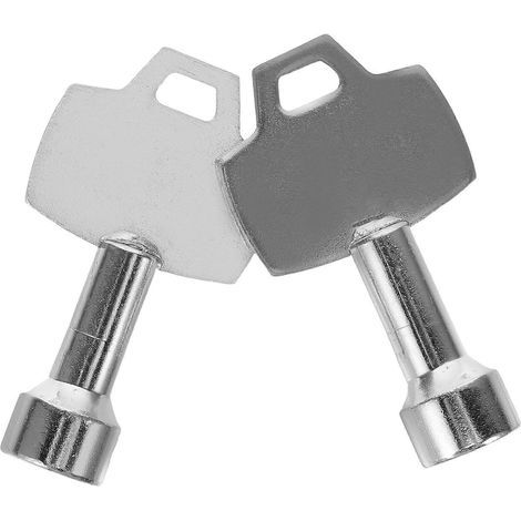 Set mit 2 Ersatzschlüsseln für abziehbare dreieckige Mülltonnenschlösser im Außenbereich – 5,2 x 2,8 cm – Silber (1/4)