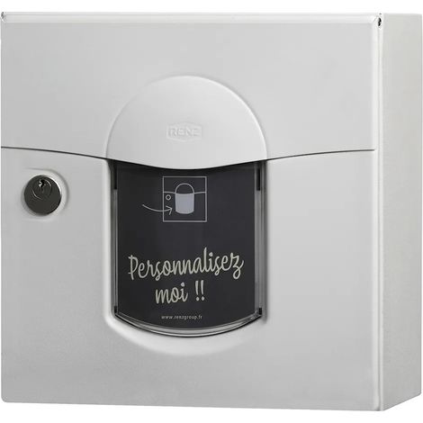 Buzón compacto con 1 puerta exterior - Soléa - acero blanco mate RENZ (1/4)