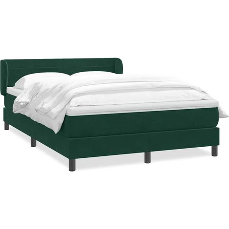Maison Exclusive - Boxspringbett mit Matratze Dunkelgrün 160x220
