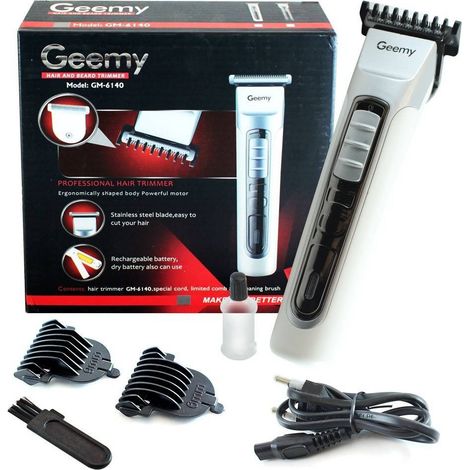 TRADE SHOP - Tagliacapelli Barba Trimmer Ricaricabile Elettrico Professionale Batteria Gm6140 - (1/5)