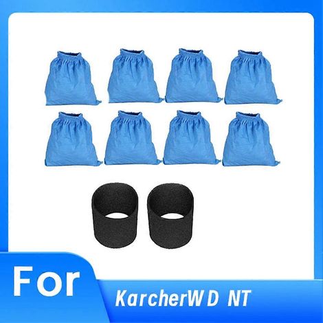 Textilfilterbeutel, Schaumstofffilter für Flüssigkeiten und andere Flüssigkeiten, kompatibel mit den Kärcher Staubsaugern MV1, WD1, WD2 und WD3. Ersatzteile für Staubsauger. (1/5)
