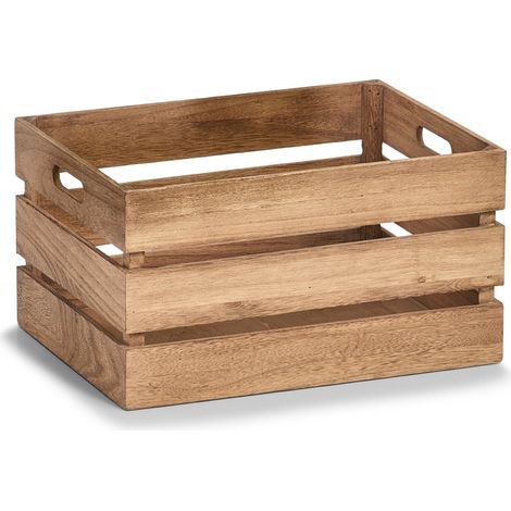 Zeller, Contenitore in Legno, Stile Vintage, Bianco, Legno, Naturale, 39 x 29 x 21 cm (1/3)