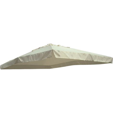 Telo di ricambio 3x4 mt in poliestere beige 270 gr con bordino per ombrellone Venìam
