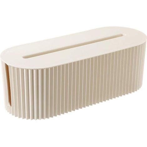 Rangement câbles Blanche, Rangement câbles, pour éviter l'enchevêtrement, Rangement pour Cacher Les multiprises, adaptateurs et câbles, Protection des Enfants Animaux (1/4)