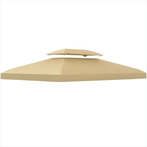 Tonnelle de jardin avec toile de rechange beige 3 x 4 m Tissus (1/5)