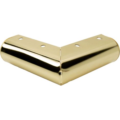 Pied d'angle pour meuble, chromé doré, hauteur 4,5 cm, pieds de meubles (1/4)