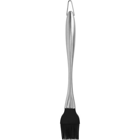 Filiyano-Brosse en silicone, manche en acier inoxydable, résistante aux hautes températures, noire, pour la cuisson et le gril en cuisine (1/5)