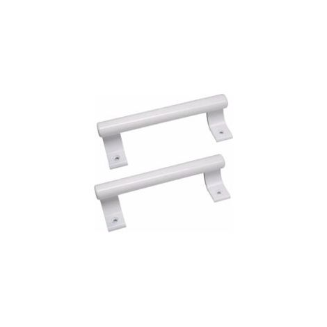 Manilla de aluminio de 200 mm para puertas correderas, manilla para puertas de cristal de balcón, manilla para puertas de armarios de baño, manilla metálica moderna (2 piezas, blanca) - Crezuo