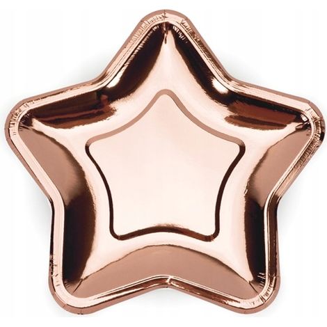 Platos estrella, oro rosa, 18cm (1 paquete / 6 uds.) (1/4)