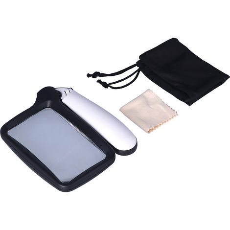 Set mit 2 faltbaren LED-Leselupen, tragbare Acrylglas-Leselupen für Senioren, Sehhilfe (1/5)