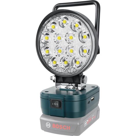 projecteur led rechargeable lampe pour batterie 18V, 42W 4200lm, sans batterie, portable phare de travail led, sans fil, pour chantier, garage, camping, randonnée, pêche, urgence (1/5)