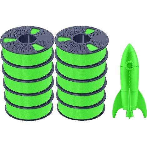 Filamento per stampante 3D, ecologico, ad alta resistenza, ad alta velocità - 10 Green (1/2)