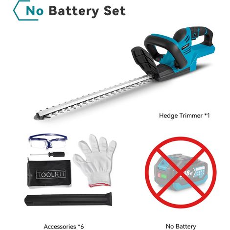 Taille-haie électrique 2000W 15000 tr/min – Tondeuse à gazon et débroussailleuse 2 en 1, compatible batterie Makita 18V – Sans batterie (1/5)