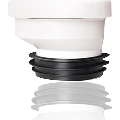 Tuyau de raccordement pour WC offset de 2 cm, buse rigide pour tuyau de vidange WC à angle excentrique en plastique, drain droit, excentrique, raccord de raccordement WC (1/4)