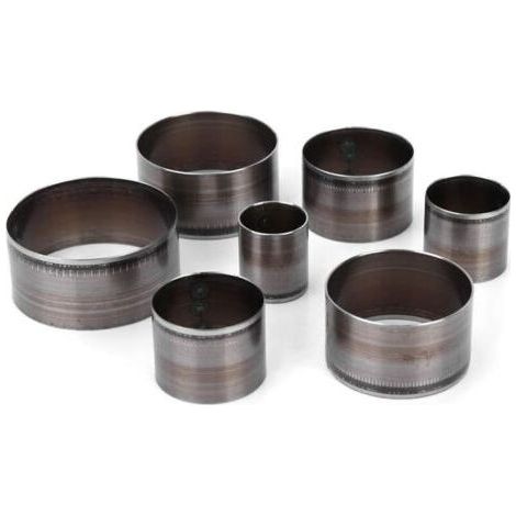 ALLIANDISRound Punch Set for Leather Punching, Set of 7 Leather Cutting Tools, Round Hole Punch Made of Steel, 20 mm/25 mm/30 mm/35 mm/40 mm/45 mm/50 mm (1/4)
