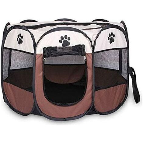 Tente Pour Animaux - Enclos Octogonal Portable - Cage Transport Chien Chat - 74 x 74 x 43 cm - 1 Pièce (1/5)