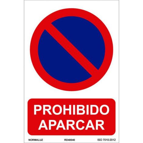Panneau Interdiction Stationnement - Pvc 0,7 Mm - 210 X 300 Mm - Pour Extérieur Ou Intérieur - 1 Pièce