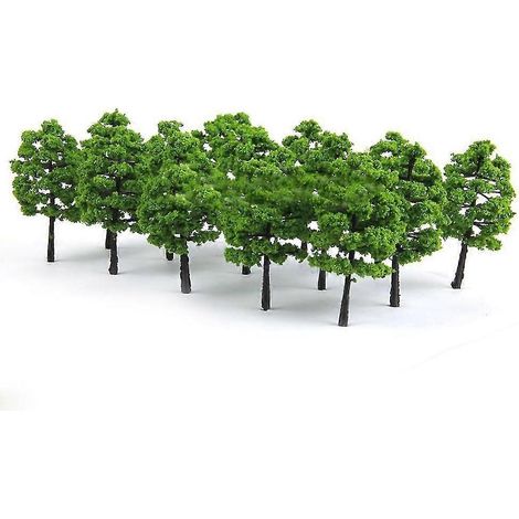 20 arbres miniatures, diorama ferroviaire, décor de parc de jeux de guerre, plantes vertes (1/4)
