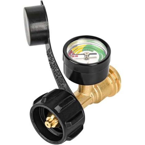 Détecteur de fuites de gaz. indicateur de niveau de propane. manomètre en laiton pour raccord de bouteille de gaz QCC1. outils pour barbecue d'extérieur (1/5)
