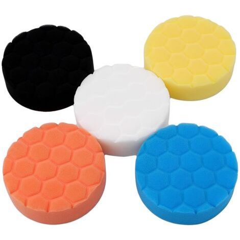 5 Pack 125mm Polishing Pad, 125mm Polishing Sponge, Velcro, 125mm Polishing Disc, Polishing Sponge, Polishing Tip for Eccentric Sander, Polishing Discs (1/5)