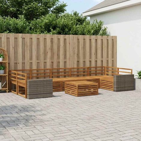 vidaXL Outdoor-Sofagarnitur 8 pcs Natur Massivholz Akazie (1/5)