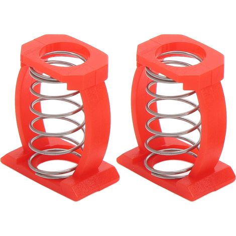 Set aus 2 Klappklemmen mit Federverstellung und Drehknopf, Befestigungszubehör für klappbare Fahrradvorbauten (rot). (1/5)
