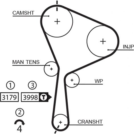 Pompe à eau + kit de courroie crantée Gates KP15610XS NISSAN 119A01812R