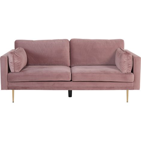 Boom Sofa 3 Personen velour rosa.
