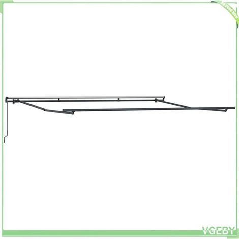 Cadre d'auvent - FAFEICY - 46868 - Aluminium - 4,5 x 2,5 m - Anthracite (1/5)
