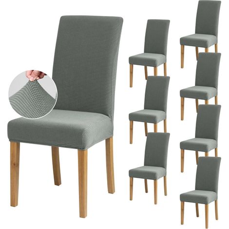 Housses de chaise extensibles, lot de 4/6/8, pour salle à manger, cuisine, fête, hôtel (1/5)