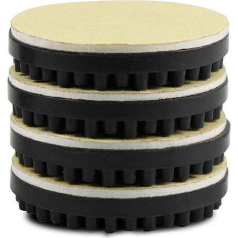 Lot de 4 patins en caoutchouc pour platine vinyle, anti-vibrations et isolation des pieds, autocollants et antidérapants, amortissant les chocs (1/5)