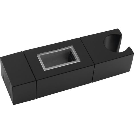 Support pour barre de douche 30x15mm, ABS/noir mat