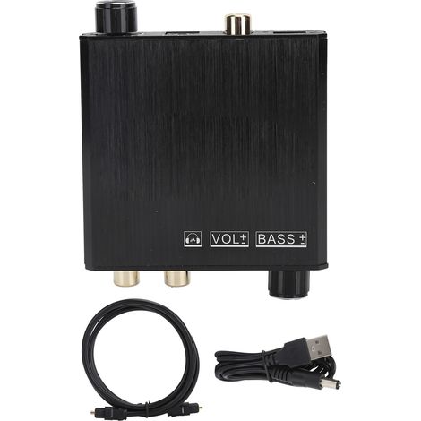 Convertisseur Audio Numérique Analogique 192kHz DAC Multi-Appareils Amplificateur Audio Contrôle des Graves Volume (1/5)