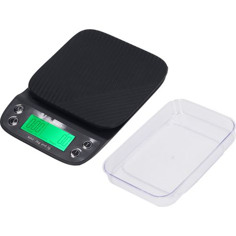 Balance de cuisine numérique 3kg précise à 0,1g avec écran digital et tapis silicone imperméable pour aliments, thé et dosage. (1/5)
