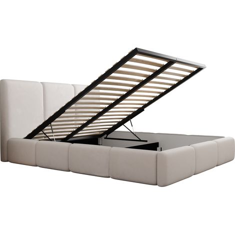 Letto con contenitore con base Alto bianco 160x200