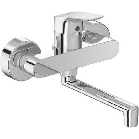 Mezclador de pared estándar para fregadero de latón cromado - Ideal  Standard Ceraflex (1/5)