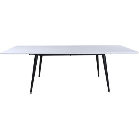 Table à Manger Extensible "Jimmy" 150-240cm Blanc (1/5)
