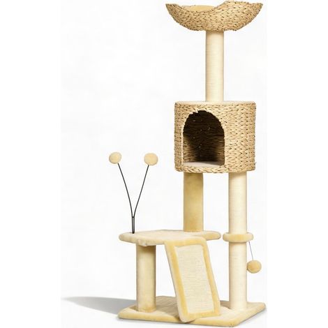 Arbre à chat beige 45 x 40 x 116 cm (1/5)