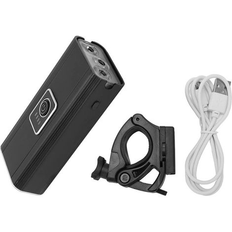 Kit de 2 feux avant vélo en alliage d'aluminium, rechargeables USB, puissants pour cyclisme nocturne (1/5)