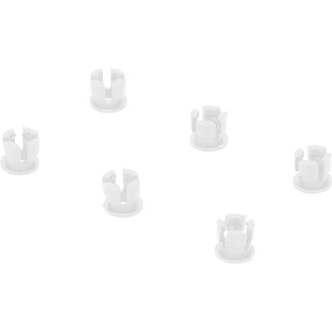 200 supports de LED en plastique à boucle plate, fixation pour diodes électroluminescentes (LED) pour indicateurs et expériences de bricolage, blanc 0,1 pouce (1/5)
